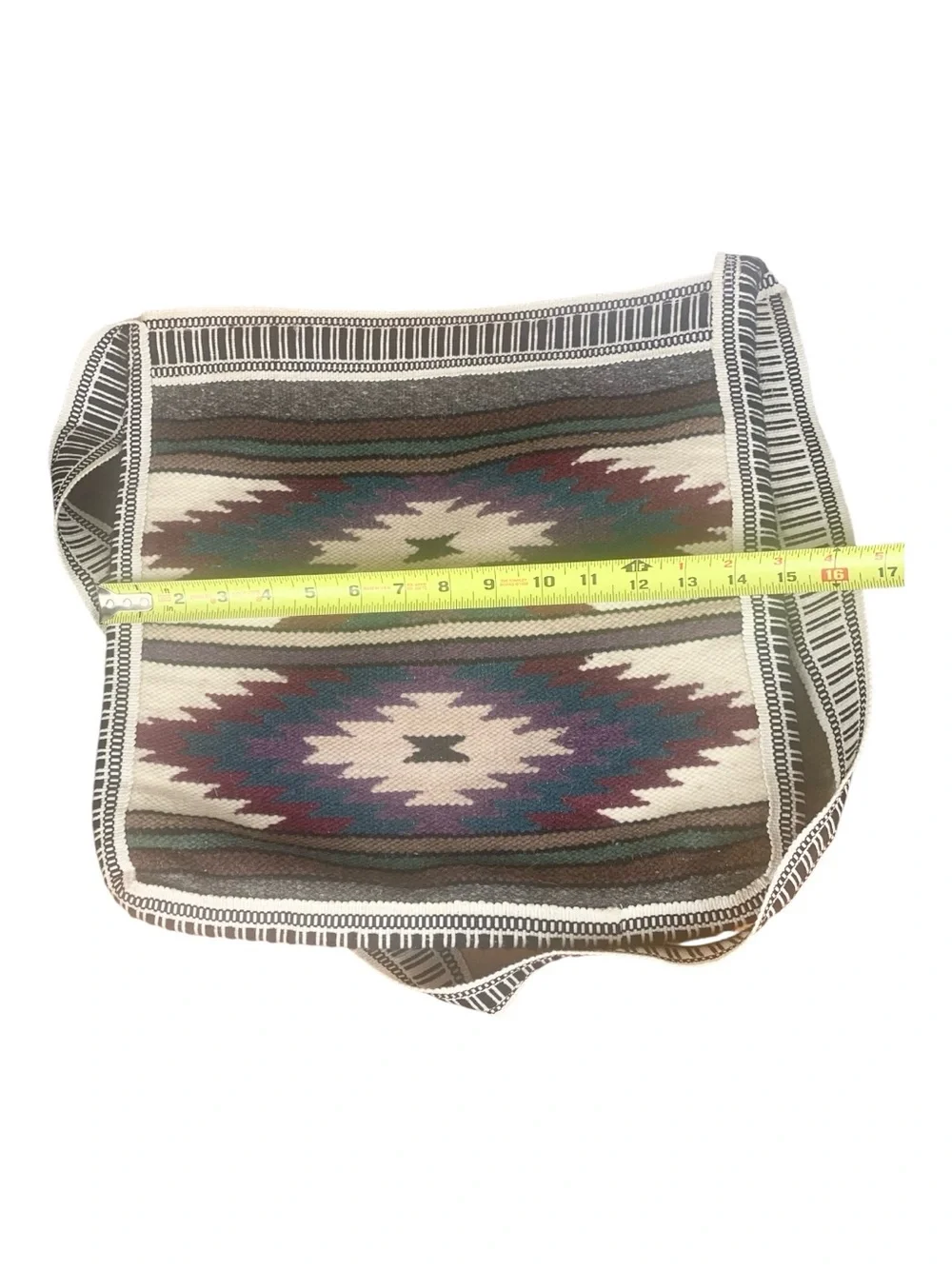 Handmade Southwestern Pattern Native Tote Bag Boho Crossbody Messenger Bag - Picture 4 of 9